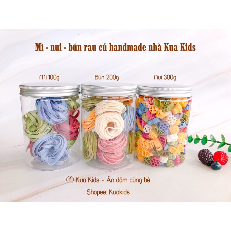 Nui, mì, bún rau củ handmade cho bé ăn dặm (7m+)