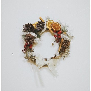 Vòng nguyệt quế Noel handmade