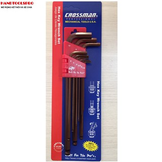 Bộ chìa lục giác bi 9 cây dài Crossman 66-099
