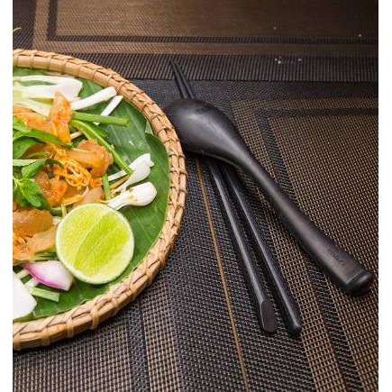 Muỗng Cơm, Vá Cơm Melamine Màu Đen Đủ Size