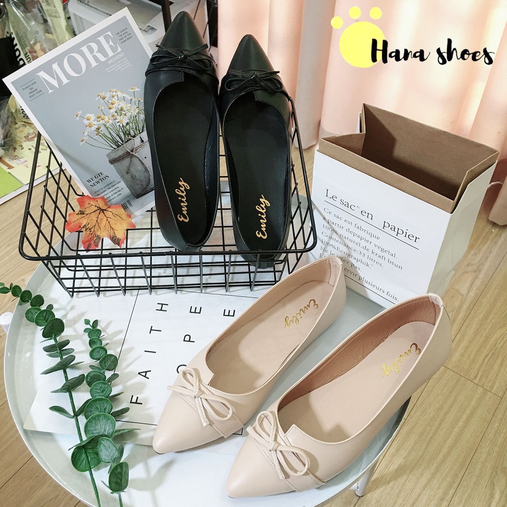 Giày bệt búp bê nữ đính nơ xinh xắn siêu bền B8 | BigBuy360 - bigbuy360.vn