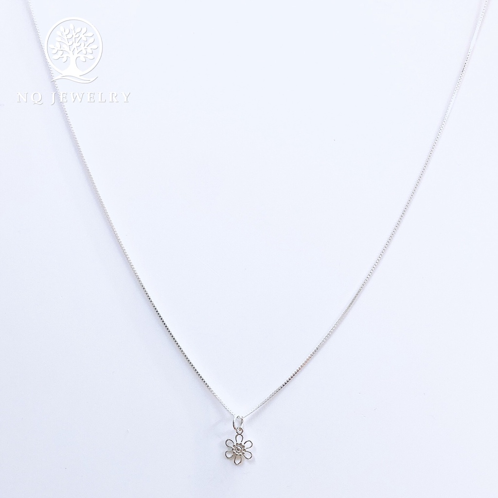 Dây chuyền bạc mặt hoa 6 mặt - NQ Jewelry