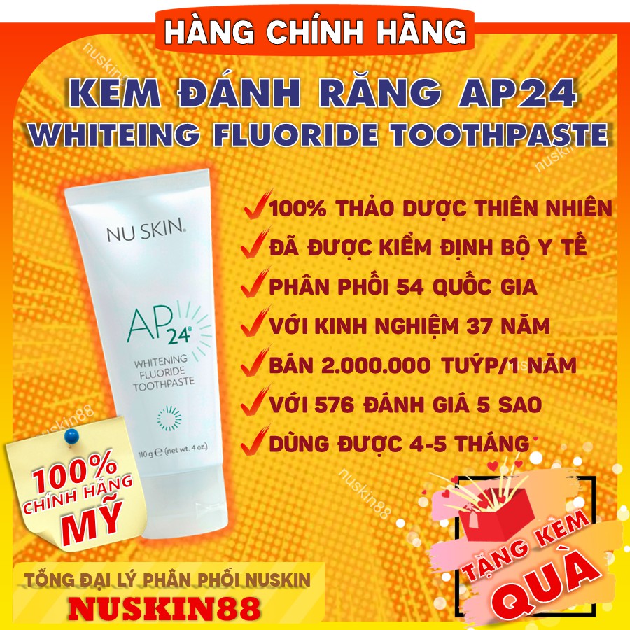 Kem Đánh Răng AP24 NuSkin Chính Hãng | Anti-Plaque Fluoride Toothpaste