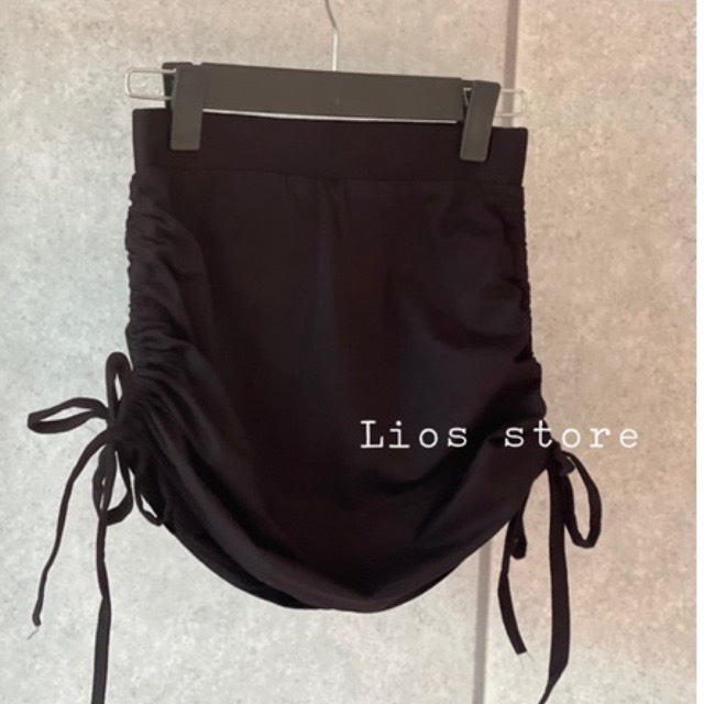 CHÂN VÁY NHÚN RÚT DÂY KÈM QUẦN TRONG LIỀN