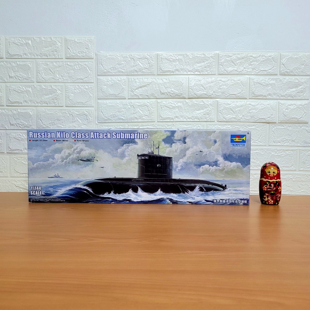 Mô hình lắp ráp | Tàu ngầm tấn công đề án 636 lớp Kilo tỷ lệ 1/144 | Trumpeter