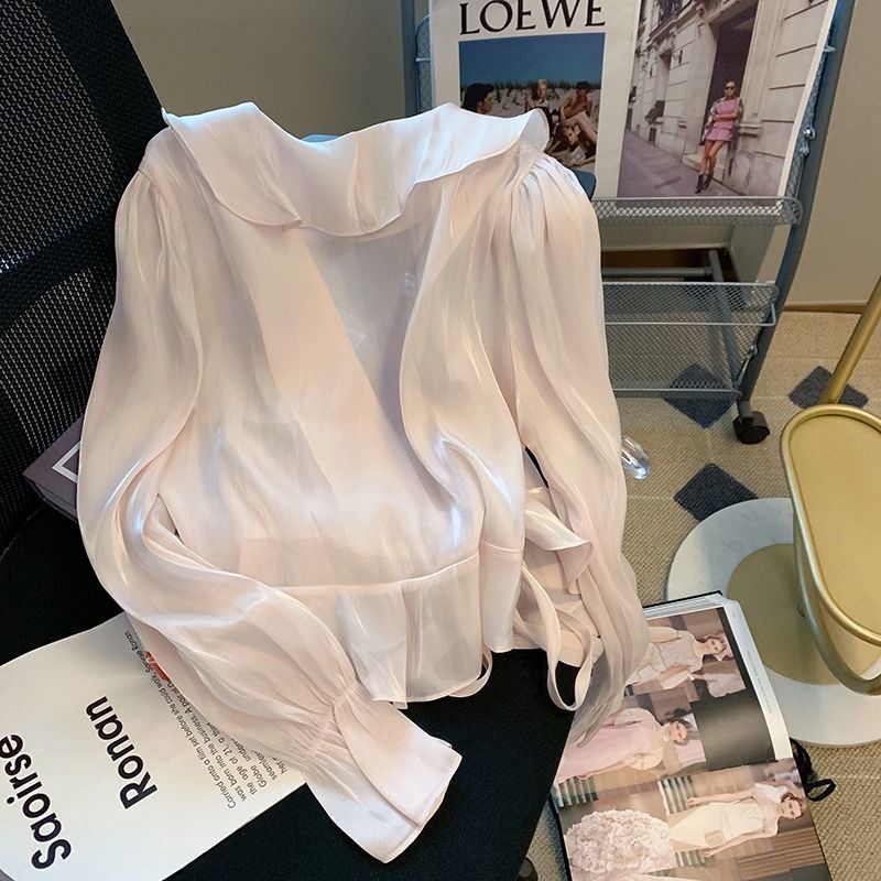 Áo Sơ Mi Nữ Hai Lớp Phong Cách Hàn Quốc Ngọt Ngào