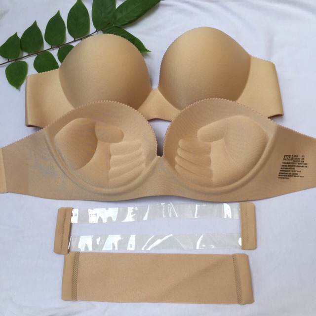 Áo Nâng Ngực Không DâyÁo Lót Su Cup Ngang Không Dây, Dây Trong Mắc Cài Sau