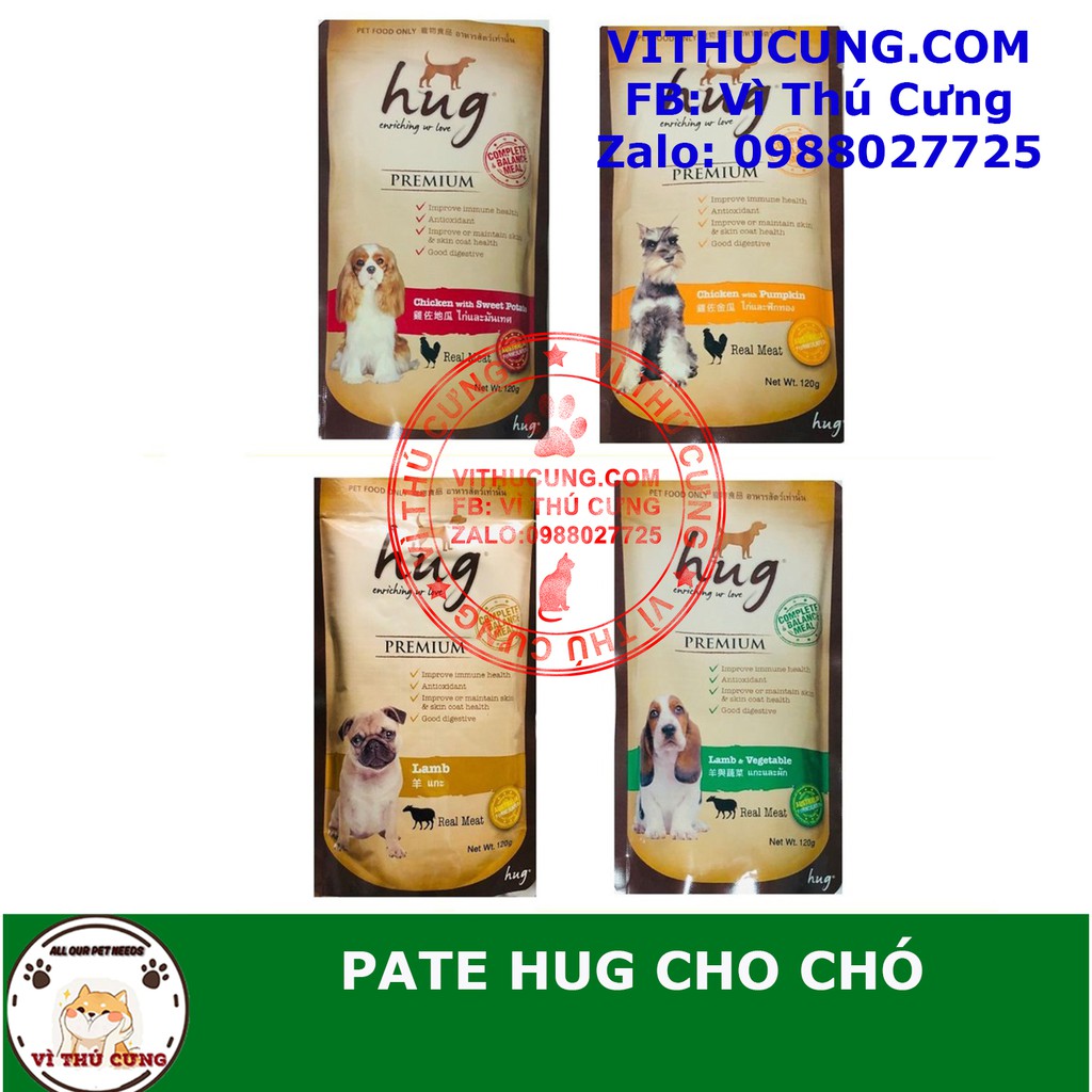 Pate Hug cho chó 120g