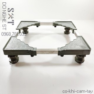Chân kệ đế giá đỡ inox kê máy giặt tủ lạnh chống rung trụ ren điều chỉnh cao thấp - BH 2 năm