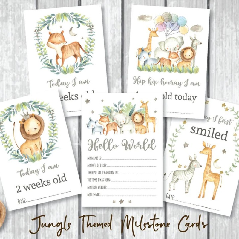 Sticker Đánh Dấu Cột Mốc Phát Triển Theo Tháng Làm Phụ Kiện Chụp Ảnh Cho Bé Sơ Sinh