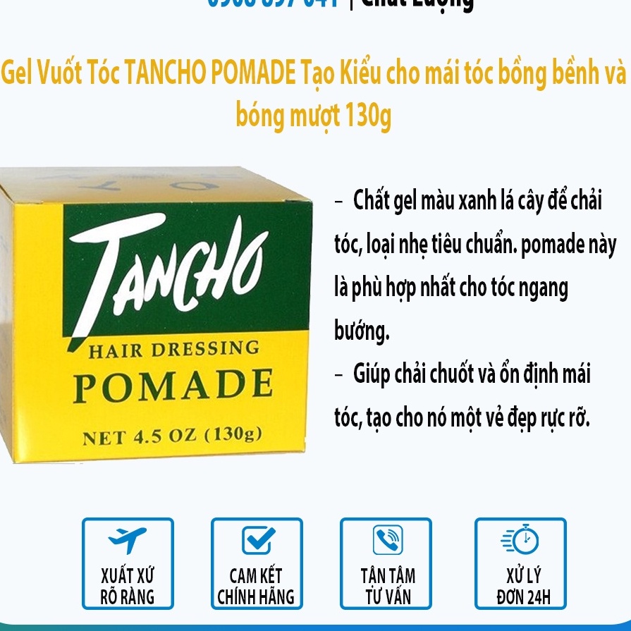 Gel kiểu tóc Tancho Pomade 130g