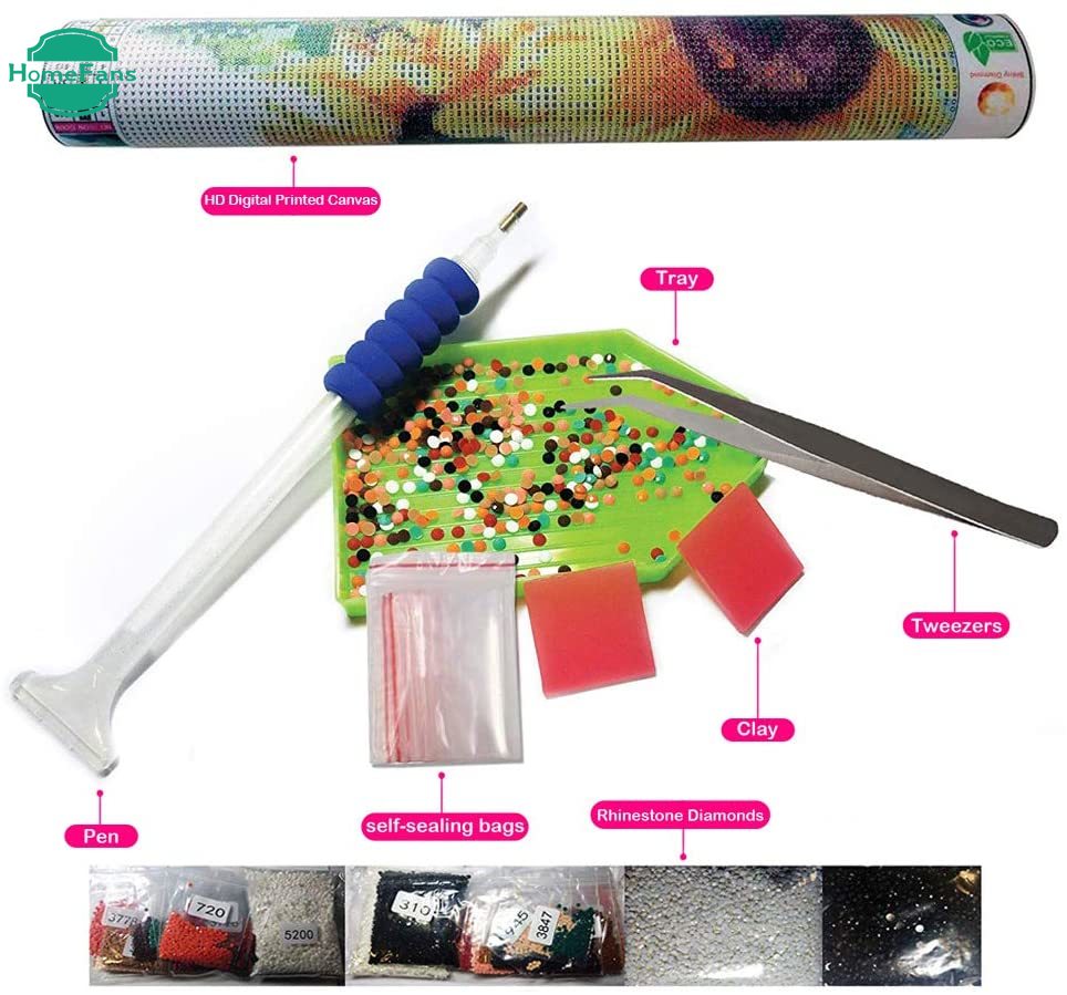 Bộ tranh đính đá 5D họa tiết bãi biển lãng mạn độc đáo DIY 30x40cm