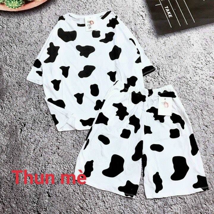 SET Quần Áo BÒ SỮA Đủ size Unisex dành cho nam nữ Đều Mặc Được Đồ Bộ Mặc Nhà Tay Lỡ siêu Hot Trend, Phong Cách, Cá Tính