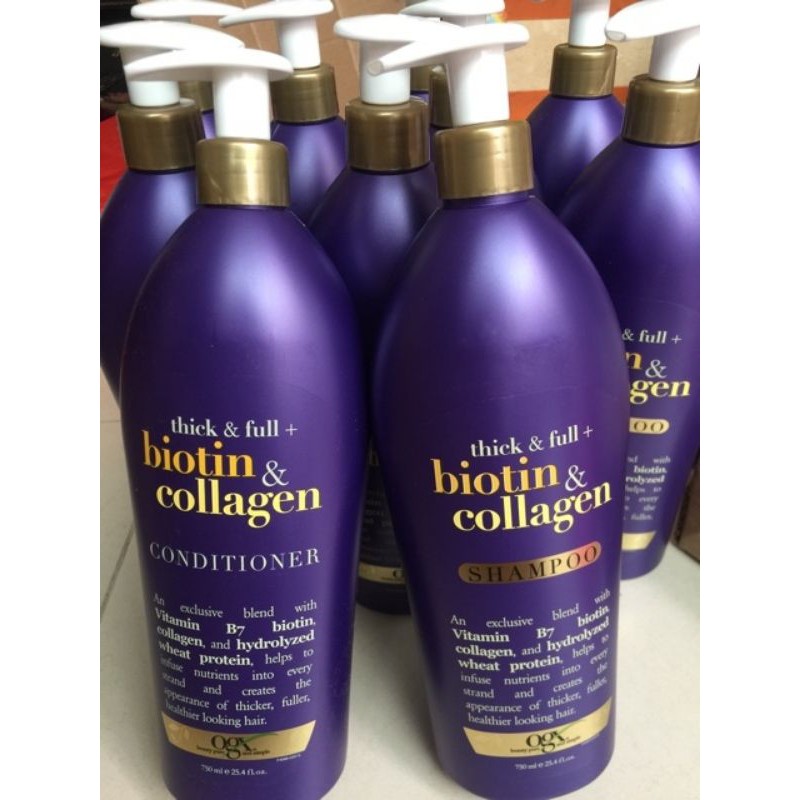 .biotin dầu gội+dầu xã cặp lớn 750ml collagen