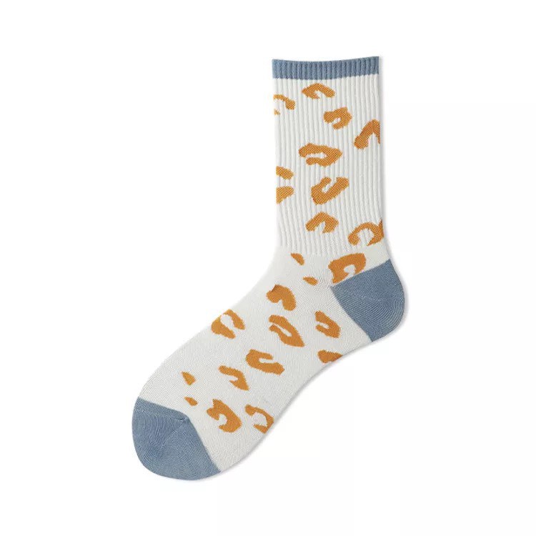Tất cổ cao Bateno họa tiết bánh quy hàn quốc phong cách Unisex TN49