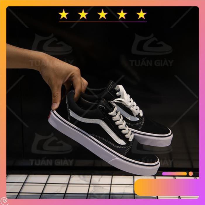 Giày VS OLD SKOOL mũi da lộn đế kếp sao su chống trơn trượt phù hợp quần jeans dễ phối đồ | BigBuy360 - bigbuy360.vn