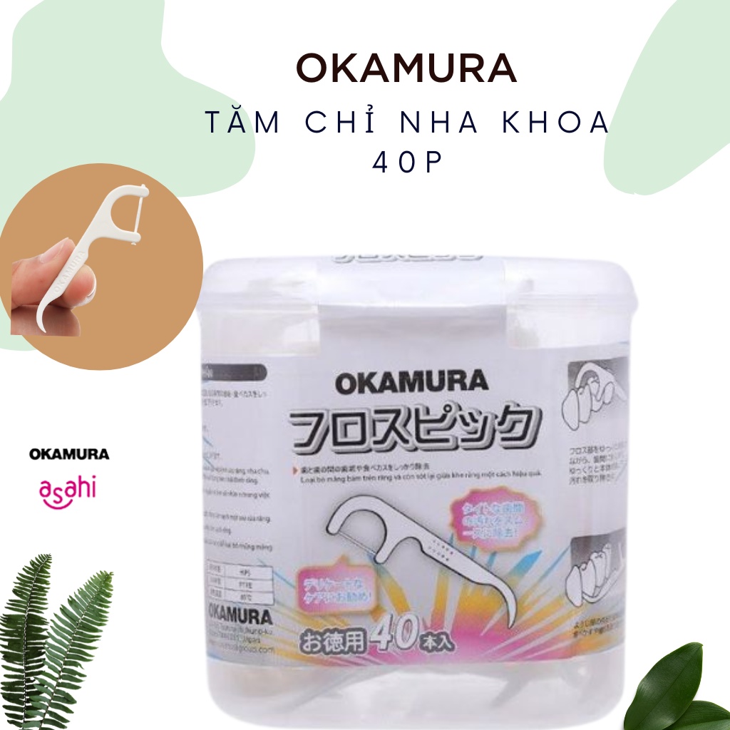 Tăm chỉ nha khoa Okamura 40 que dạng hộp