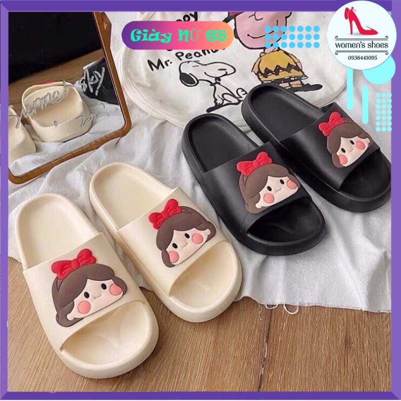 Dép nữ hình cô gái đế bánh mì siêu nhẹ êm chân hàng Quảng Châu
