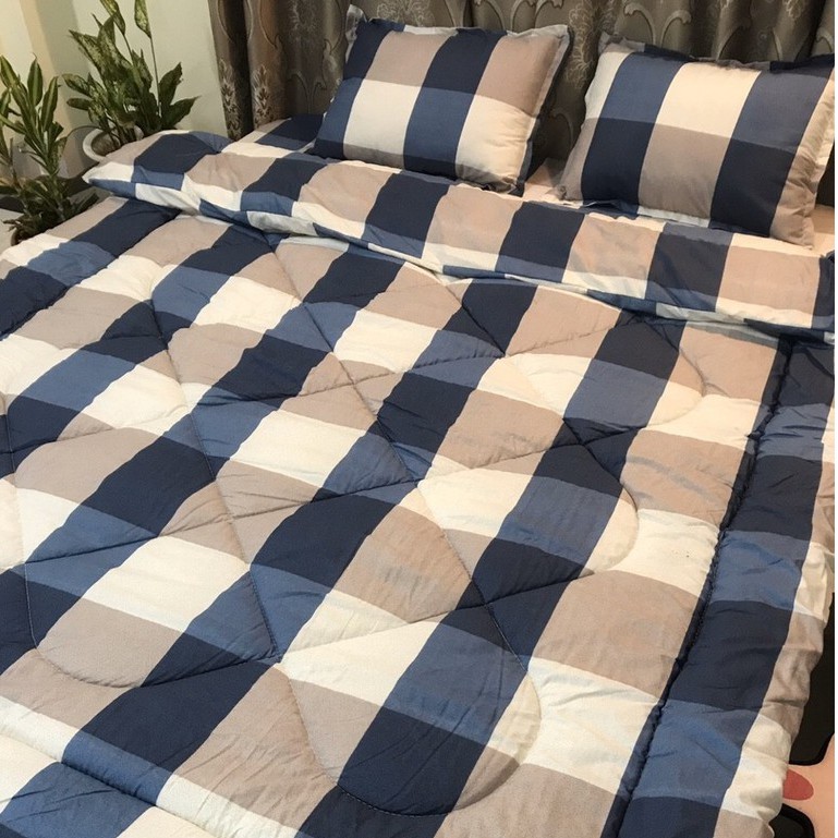 Bộ chăn hè ga gối tặng 1 vỏ gối ôm poly cotton set 5 món ( được chọn mẫu)