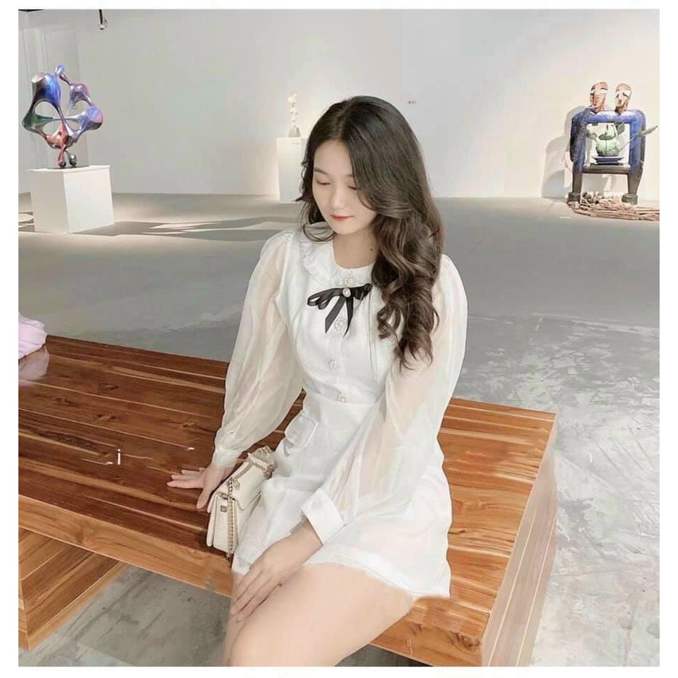 ĐẦM NỮ TRẮNG DỰ TIỆC (Có bigsize) – VÁY THIẾT KẾ KIỂU – GD091 - ko kèm nơ