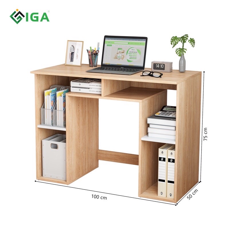 bàn học , bàn làm việc đa năng có kèm kệ sách và ngăn chứa đồ GP231.31