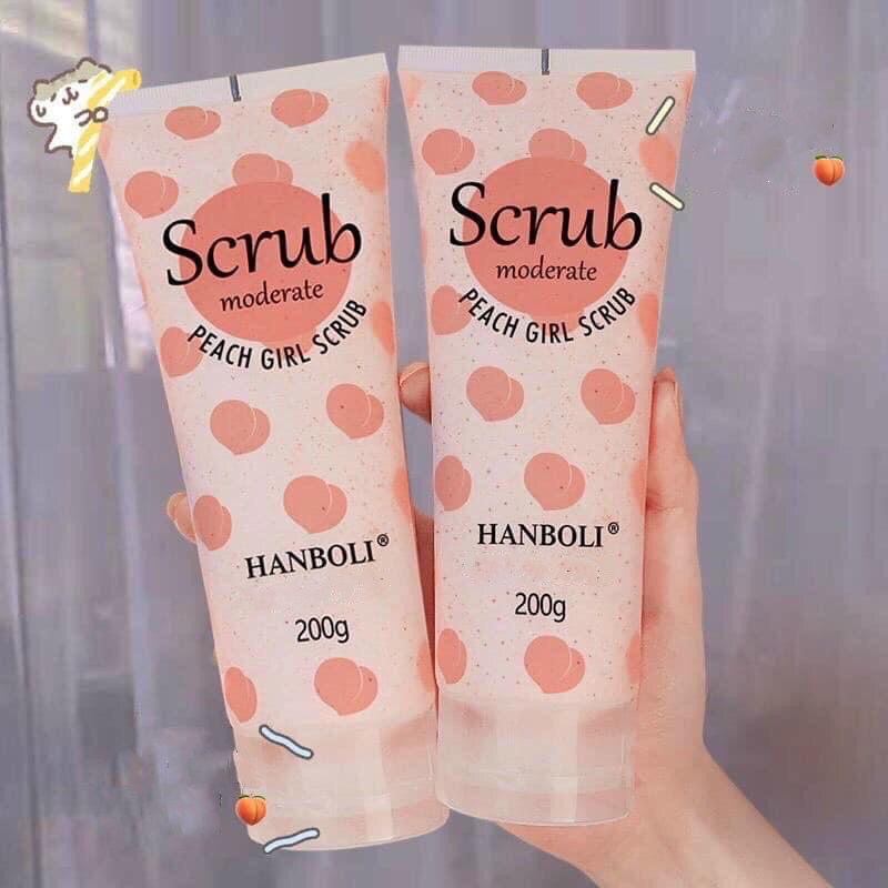 Tuýp Tẩy Da Chết Hanboli 300gr Hương Đào Tẩy Sạch Da Chết Bụi Bẩn Trên Da