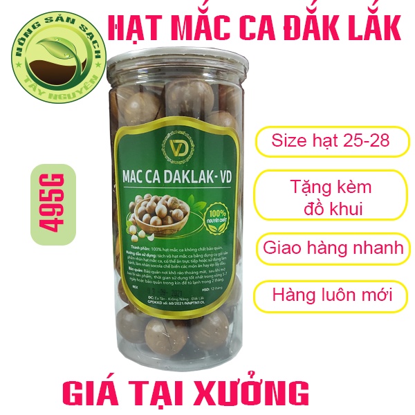 495g Hạt mắc ca Nứt vỏ Hạt macca Tây Nguyên Shop macca