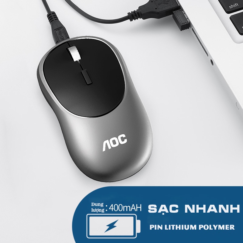 Chuột Không Dây AOC MS720 Công Nghệ Silent Thiết Kế Đơn Giản Sang Trọng Nhỏ Gọn