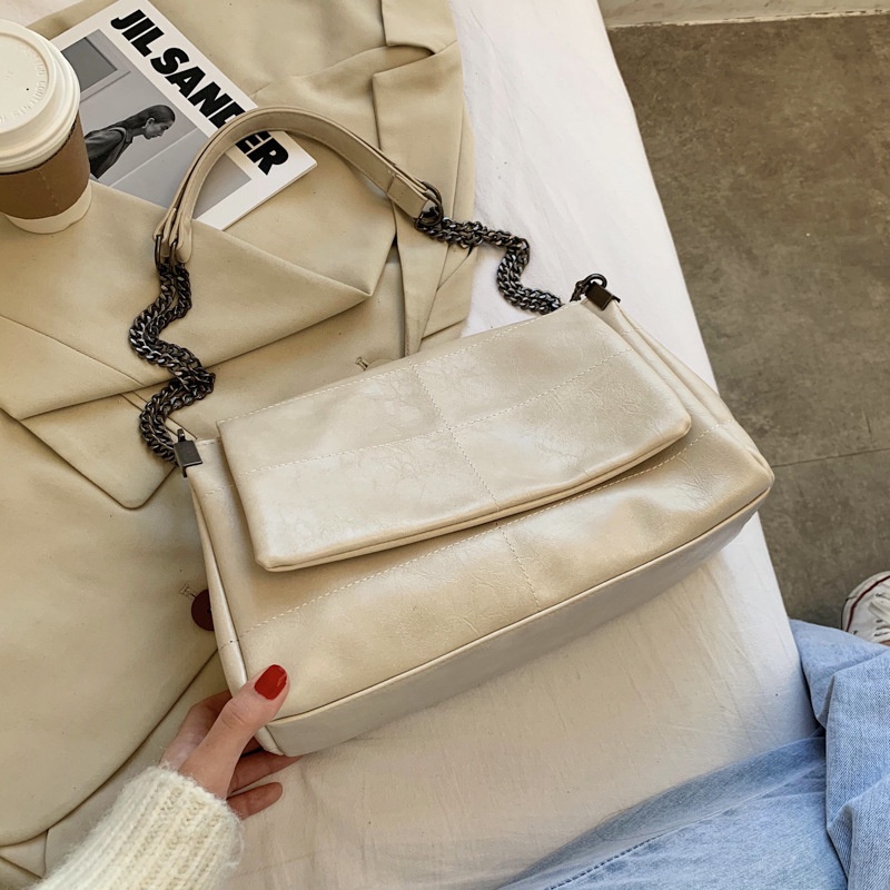 Túi đeo vai IELGY cỡ lớn họa tiết hình thoi phong cách đơn giản thời trang cho nữ