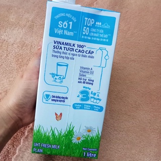 Sữa Tươi Ít Đường Vinamilk 1 lít
