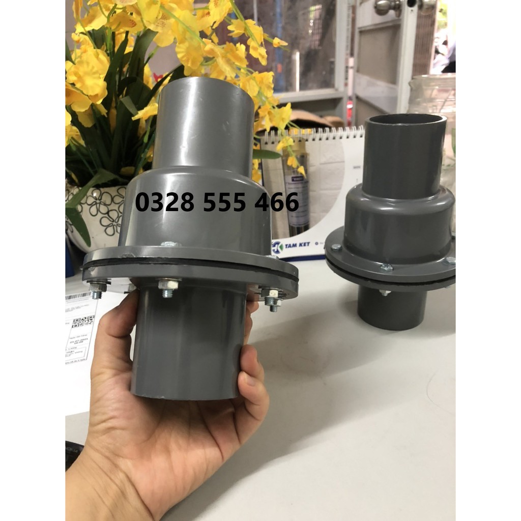 GIẾNG 2 ĐẦU GẮN ỐNG PVC PHI 60 VAN 1 CHIỀU LÁ LẬT DÙNG ĐỂ LẮP TRỰC TIẾP VÀO MIỆNG GIẾNG KHOAN