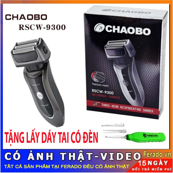 MÁY CẠO RÂU CHAOBO Tặng Lấy dáy tai có đèn