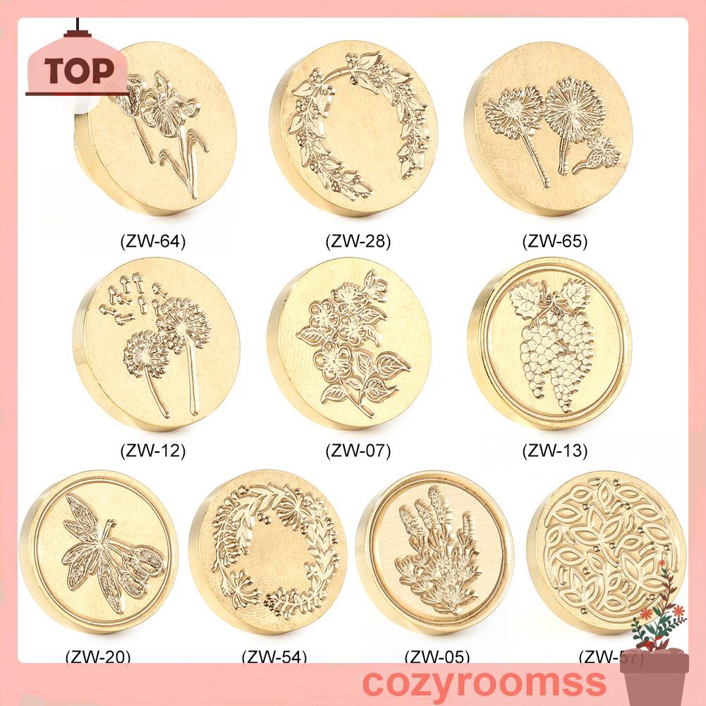 Đầu con dấu sáp bằng đồng phong cách vintage dùng niêm phong trang trí túi quà tặng thủ công