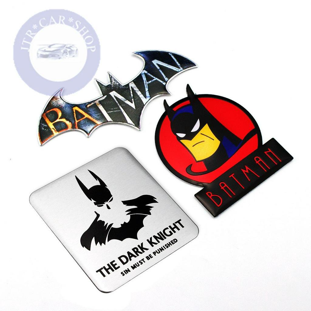 Nhãn Dán Trang Trí Xe Hơi Họa Tiết Batman Superman Bằng Kim Loại