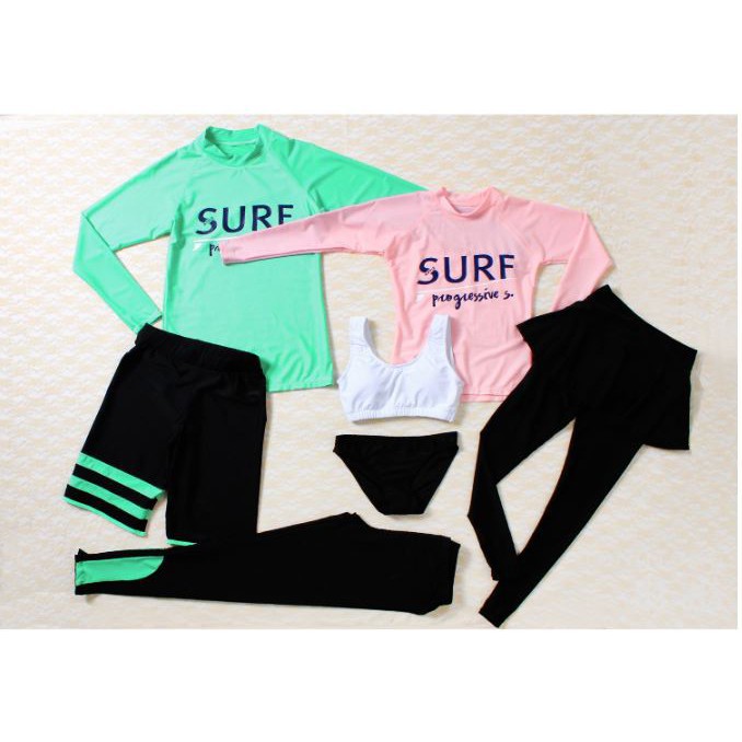 Đồ bơi đôi nam nữ dài tay quần dài phong cách Hàn Quốc màu Pastel nhã nhặn - Hàng nhập khẩu | BigBuy360 - bigbuy360.vn