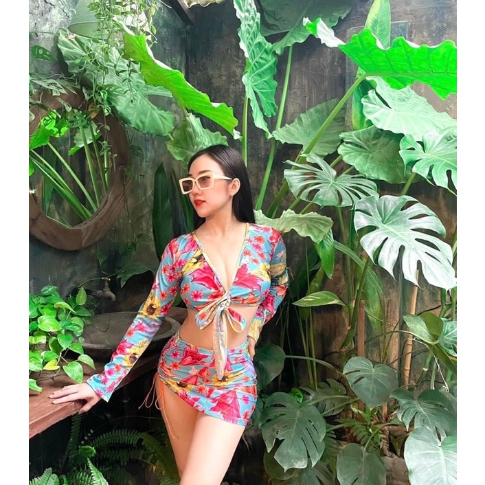 Bikini, đồ bơi nữ sexy hai mảnh hoa rực rỡ hàng hot trend 2022 bikiniMe R62
