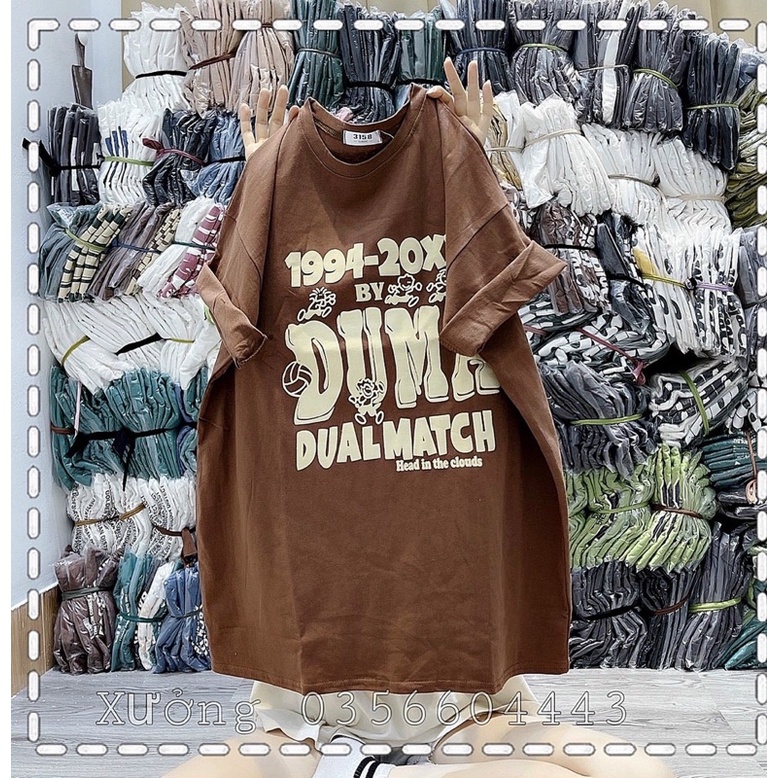[ Rẻ vô địch ] Áo thun cotton tay lỡ dáng rộng unisex - DUMA 1994