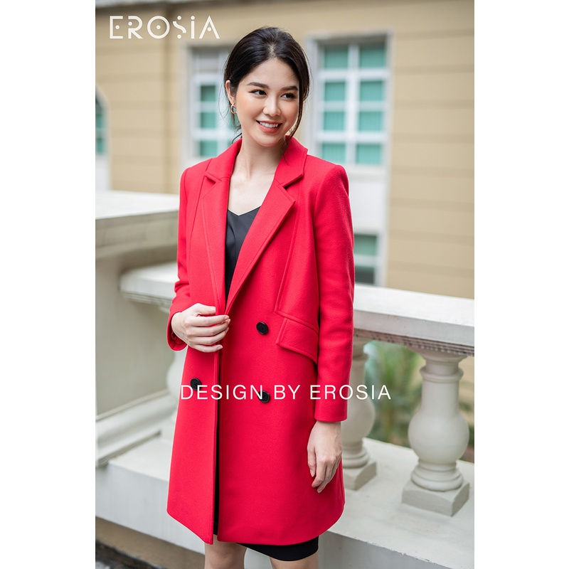 Măng Tô Dạ Ép Đỏ Túi Chéo EROSIA | BigBuy360 - bigbuy360.vn