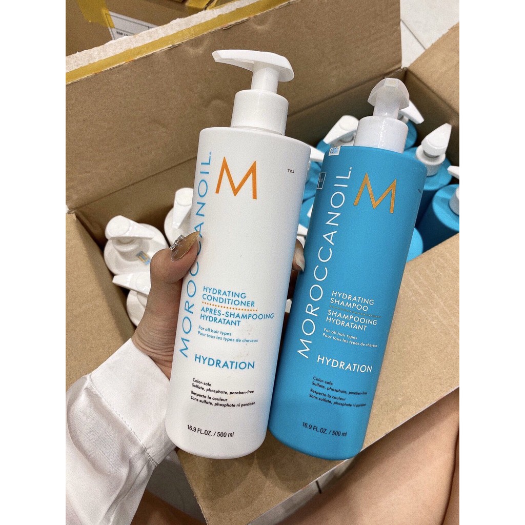 Dầu Gội-xả Moroccanoil dưỡng tóc chăm sóc tóc hư tổn