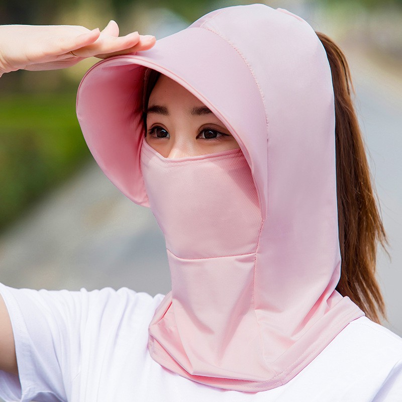 Mũ chống nắng kèm khẩu trang chống tia cực tím vải thun lạnh cao cấp, nón chống nắng ninja