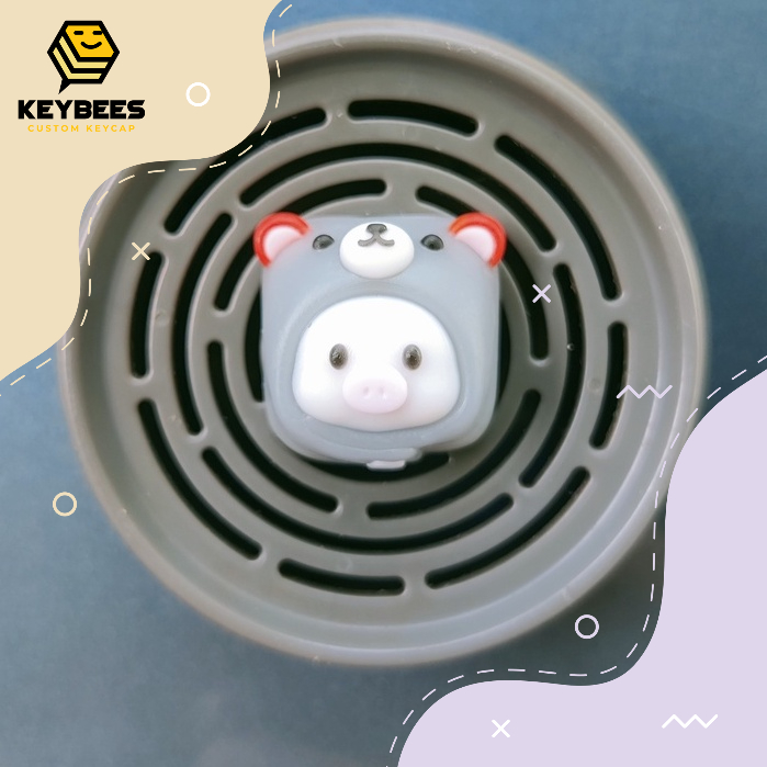 Nút bàn phím cơ Piggy Bear Pajamas Keycap