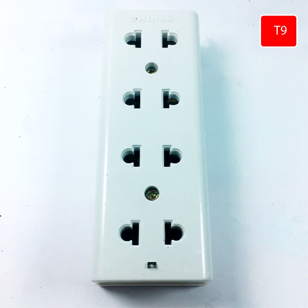 Ổ cắm điện cao cấp thương hiệu OMINSU T8 T9 lõi đồng vàng chịu tải 2000W