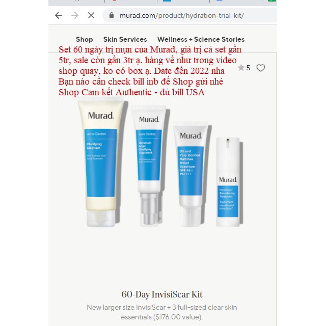 [Hàng mới về -Bill USA] Sữa rửa mặt Murad Clarifying Cleanser