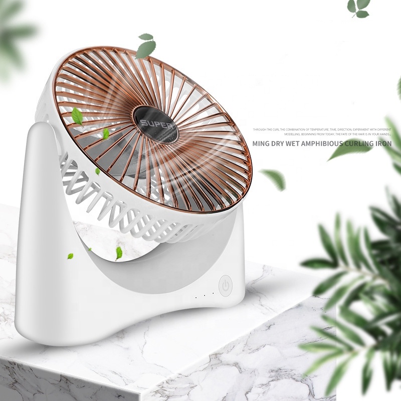 Quạt tích điện mini để bàn cổng USB, quạt mini cầm tay công suất lớn 3 tốc độ gió mạnh mẽ đánh tan nắng nè