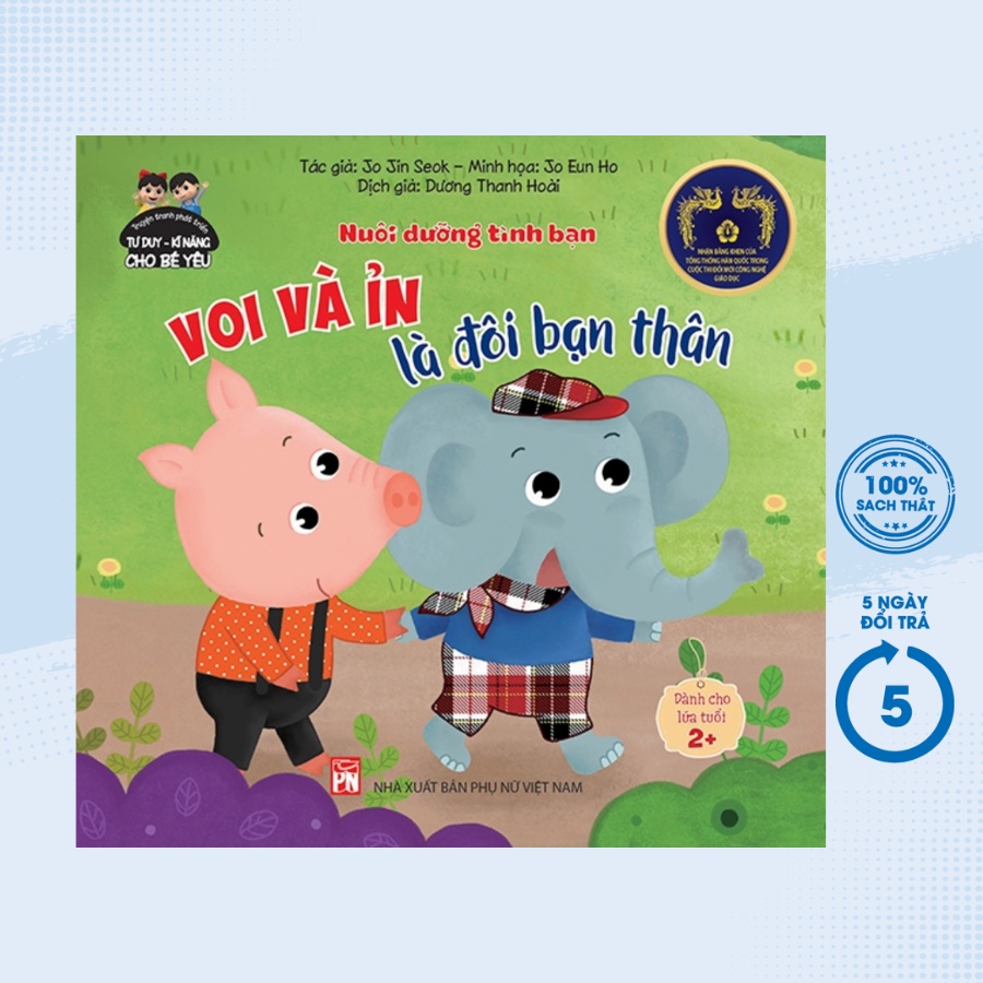 Sách - Phát Triển Tư Duy - Kĩ Năng Cho Bé: Nuôi Dưỡng Tình Bạn - Voi Và Ỉn Là Đôi Bạn Thân - PNU