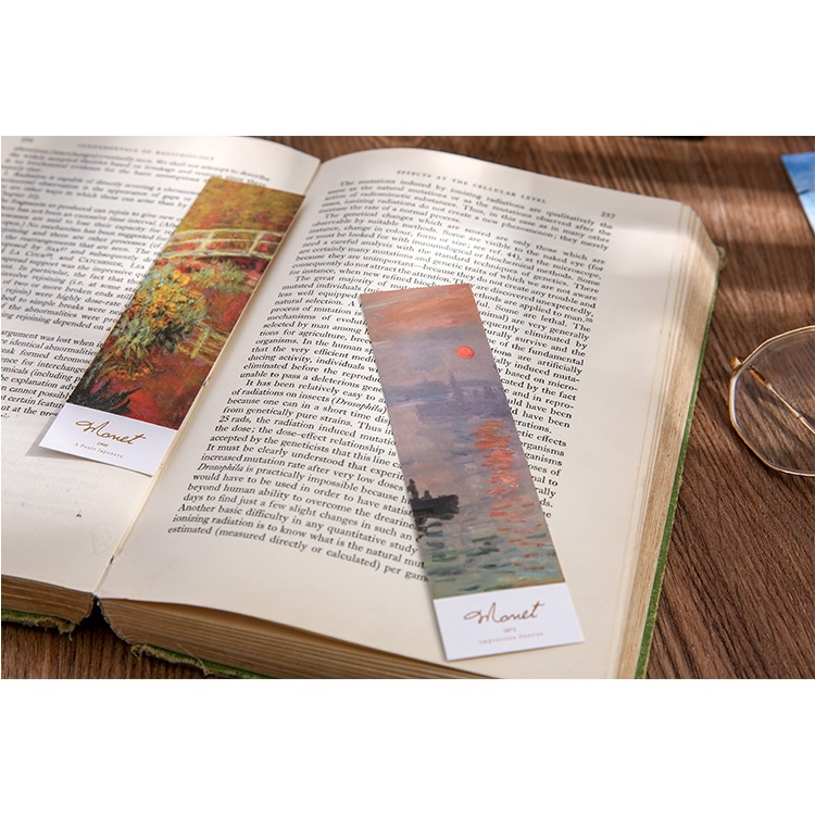 (Hàng Có Sẵn) Bộ 30 Bookmark Tranh Nghệ Thuật Van Gogh, Monet Đánh Dấu Trang Vở Sách Trang Trí Sổ Bullet Journal BuJo