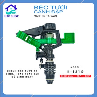 Béc tưới cánh đập chỉnh góc TAIWAN  phi 21, béc tưới cây diện rộng