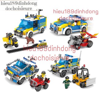 Lắp ráp xếp hình 67270 - 67273 : Xe oto truy bắt tội phạm thành phố (Khách hàng chat chọn mẫu)