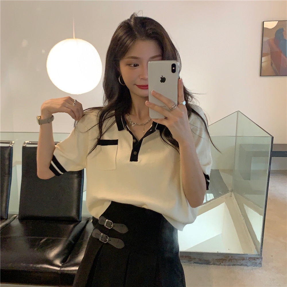 Áo thun croptop COZOKC tay ngắn dáng rộng phong cách Hàn Quốc