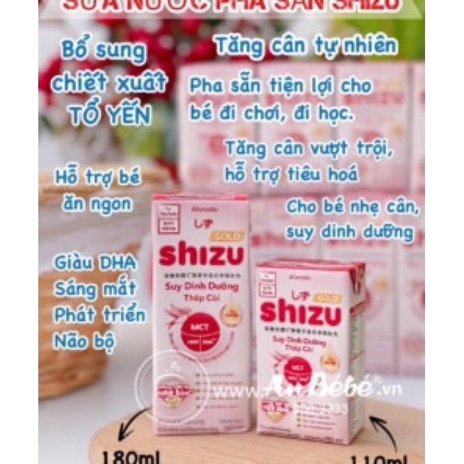 Thùng 48 hộp sữa bột pha sẵn Shizu đỏ suy dinh dưỡng 180ml